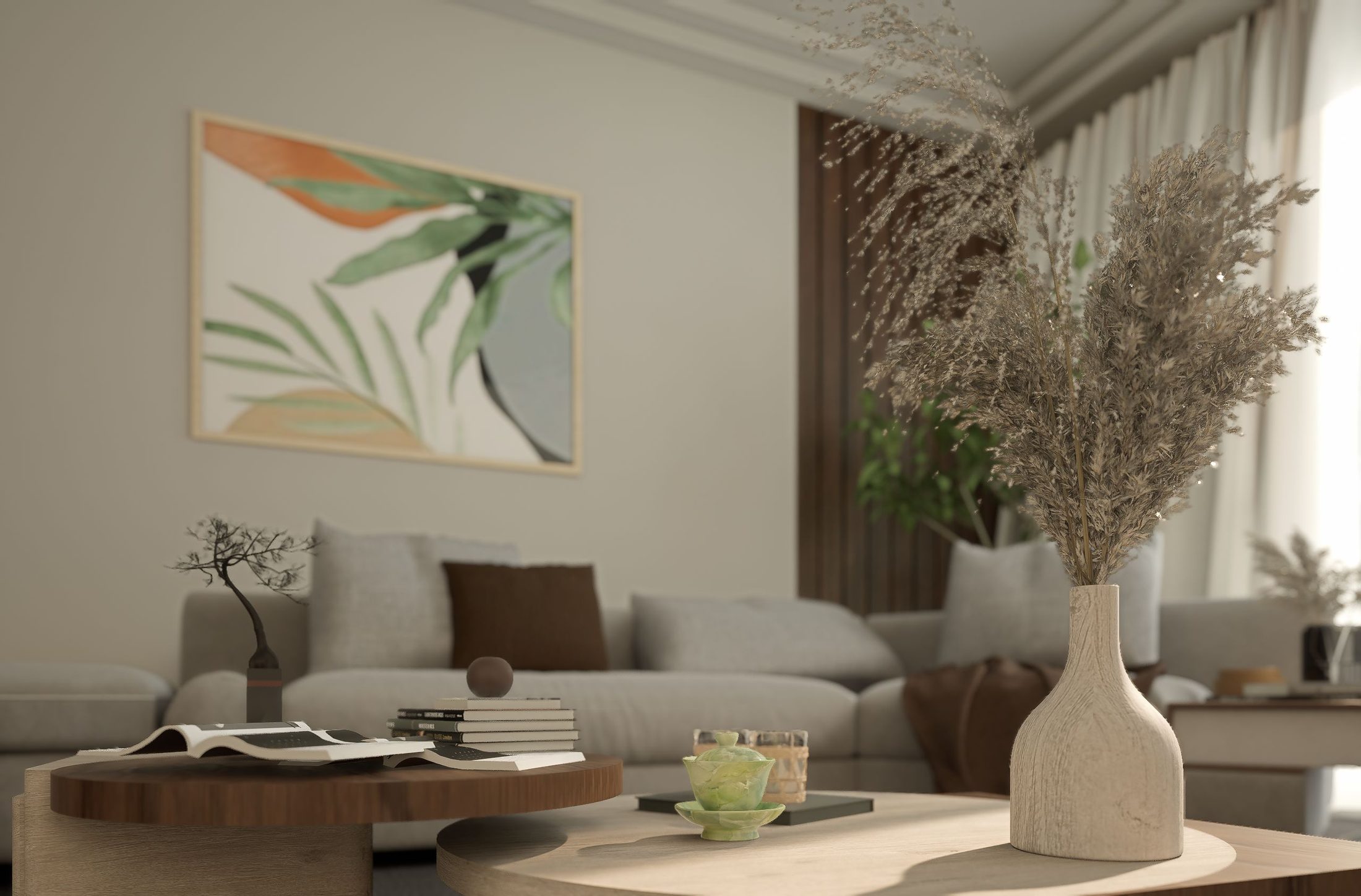 A calm room with soft daylight and few objects.